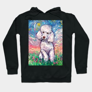 White Toy Poodle Night Hoodie